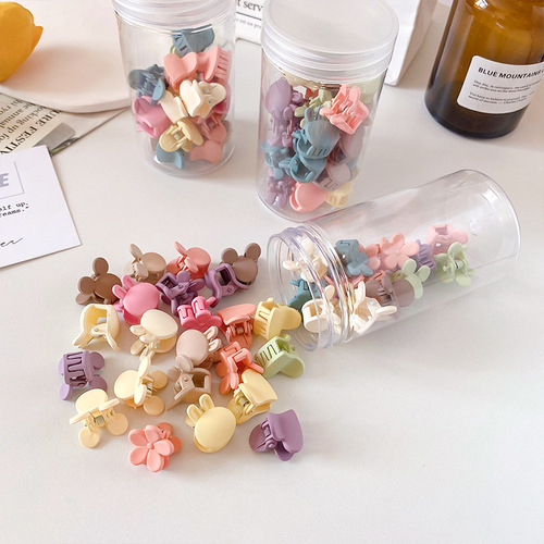 Mini princess head small grab clip broken hair side bangs clip small forehead hair clip female hair accessories flower clip headdress