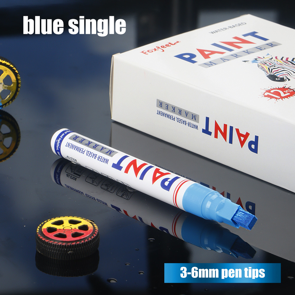 Nuevo bolígrafo de pintura de gran capacidad de 6 mm bolígrafo de pintura de reparación de pintura de automóviles no se desvanece aceite no borrable