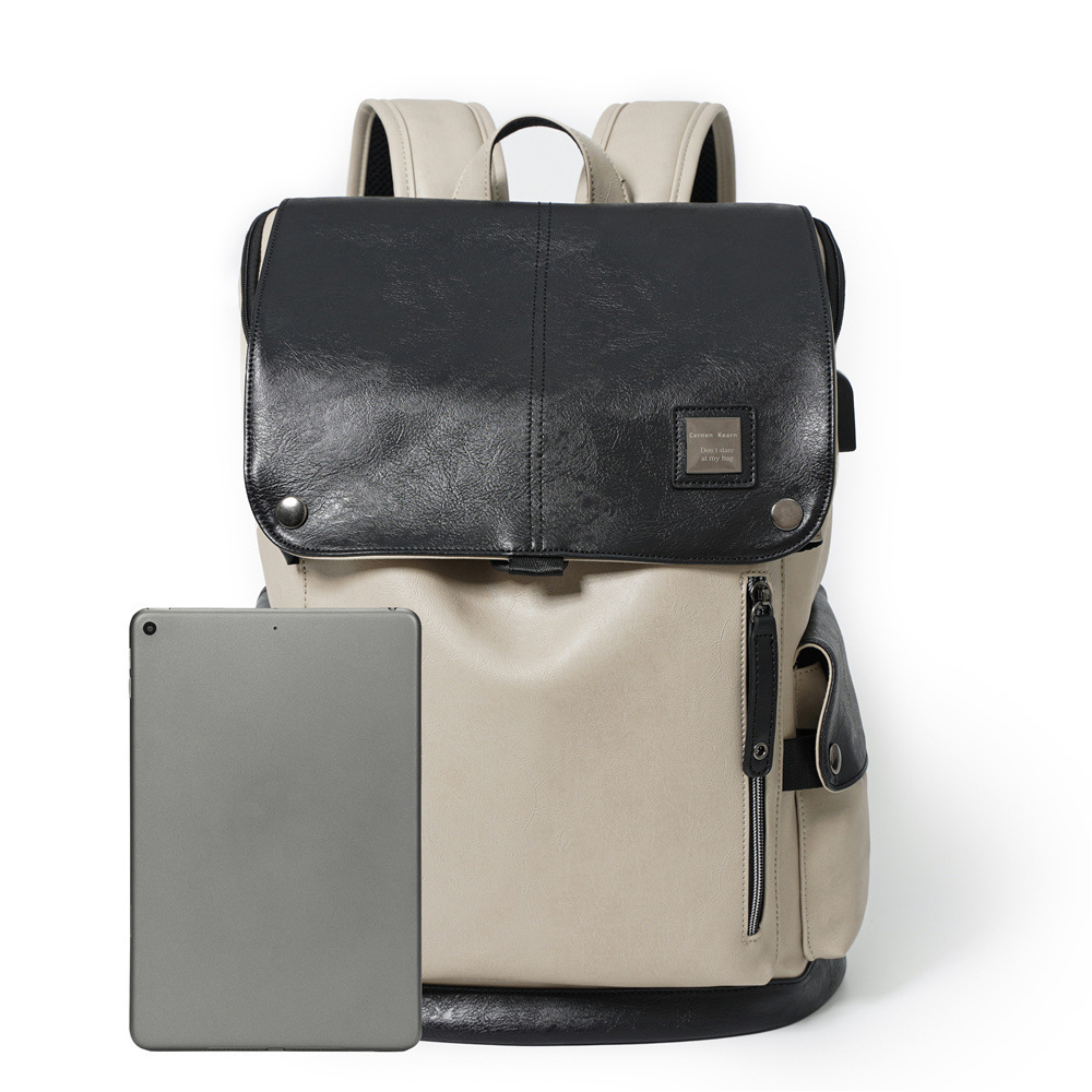 Mens Fashion Backpack Trendy Leisure Travel School Bag For Students_voghion.com
