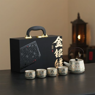 定制汝窑提梁壶茶具套装功夫茶具公司高档商务伴手礼活动礼品批发
