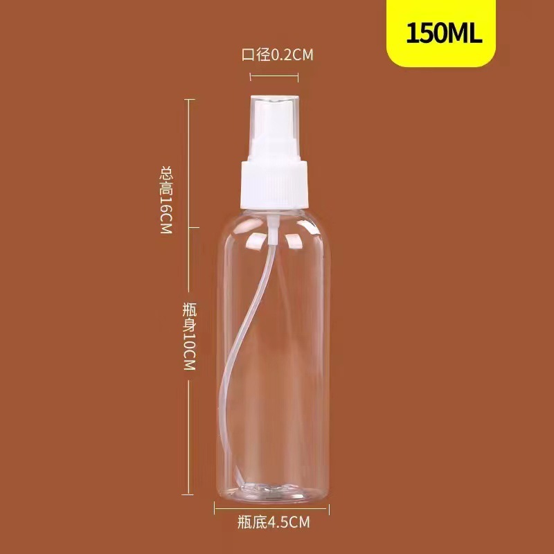 Botella de spray de plástico alcohol pequeña regadera transparente niebla fina perfume alcohol sub-botella maquillaje viaje portátil pequeña botella