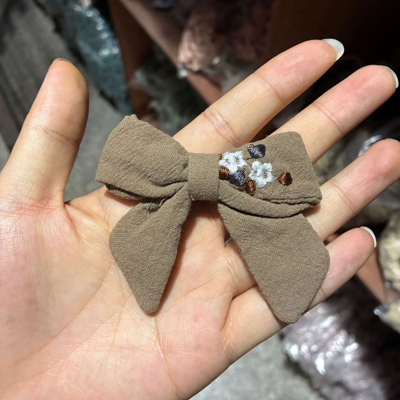 布艺绣花蝴蝶结diy配件 复古蝴蝶结 鞋帽玩具包包配饰 绣花挂耳结|undefined
