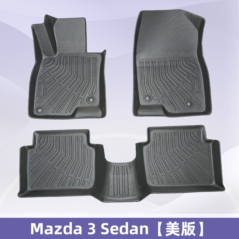 Para Mazda 3 sedan 2014 - 2018 TPE Foot Pad 3D All Weather Material Backpack Pad