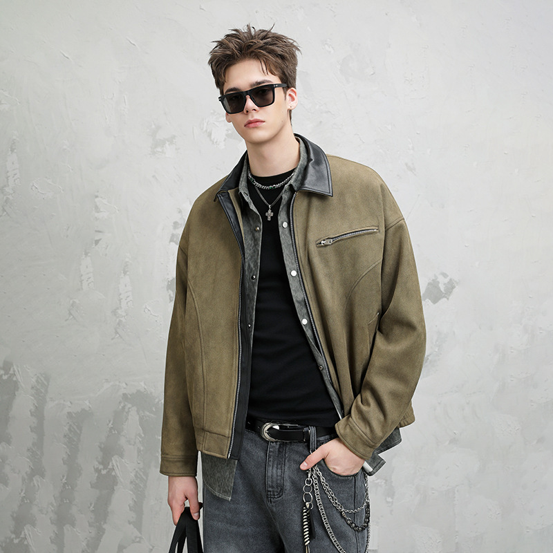 American Vintage Baseball Uniform Men's 2025 Autum Trendy Brand Cleanfit Design Couple Pilot Jacket