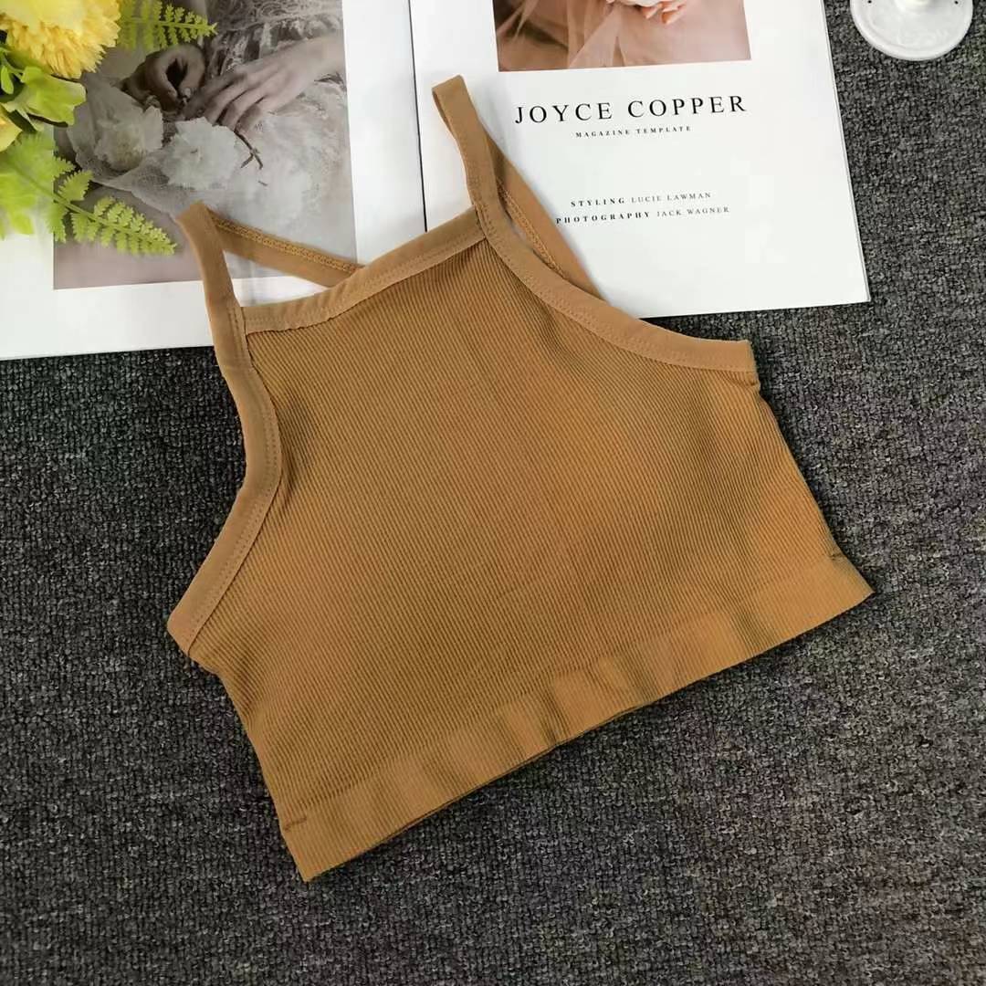 Nueva taza fija sin costuras de alta calidad, chaleco de dama sin anillo de acero, bra de yoga, ropa interior deportiva, mujer al por mayor