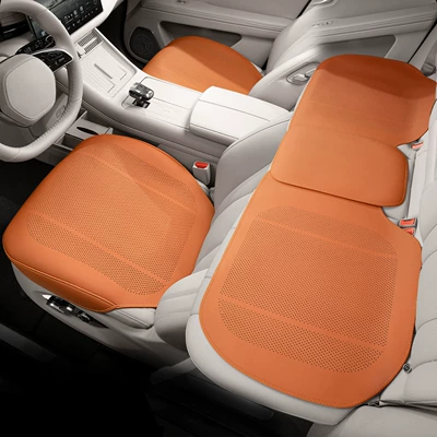 Ola Good Cat Seat Cushion Black Cat White Cat Good Cat Car Seat Pad Four Seasons Universal Cushion Non-Slip Breathable Seat Cover (Seat cushion, seat cover) - type-b-thin-pad-hermes-orange-3-piece-set-for-the-whole-car