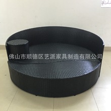 户外家具 仿藤现代简约休闲家具 户外室内套装沙发藤编桌椅3