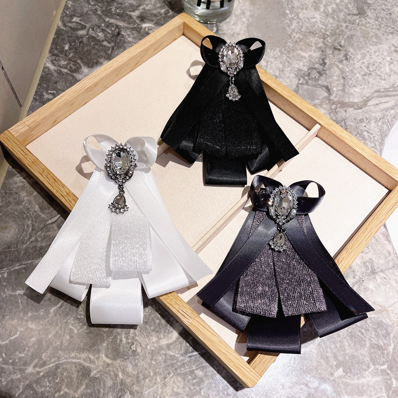 Korean Customer Single Bow Tie Women's Collar Flower Style Shirt Clothing Accessories Bow Tie Pin Brooch Collar Pin Buckle Versatile