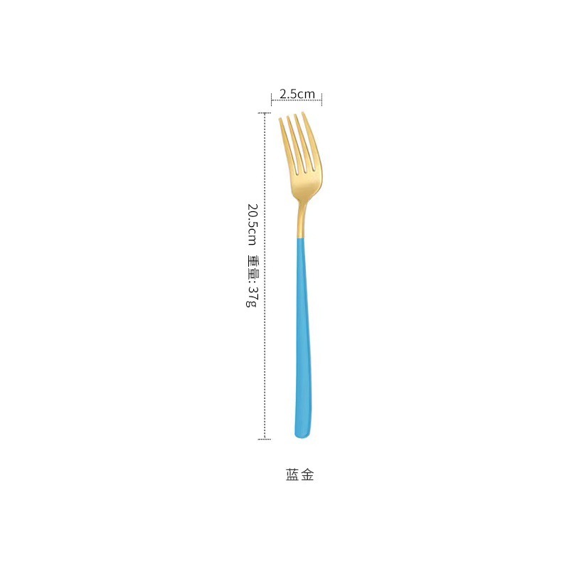 アマゾンステンレス食器韓国式スプーンフォーク高颜値長柄スプーンフォークスープスプーンセット|undefined