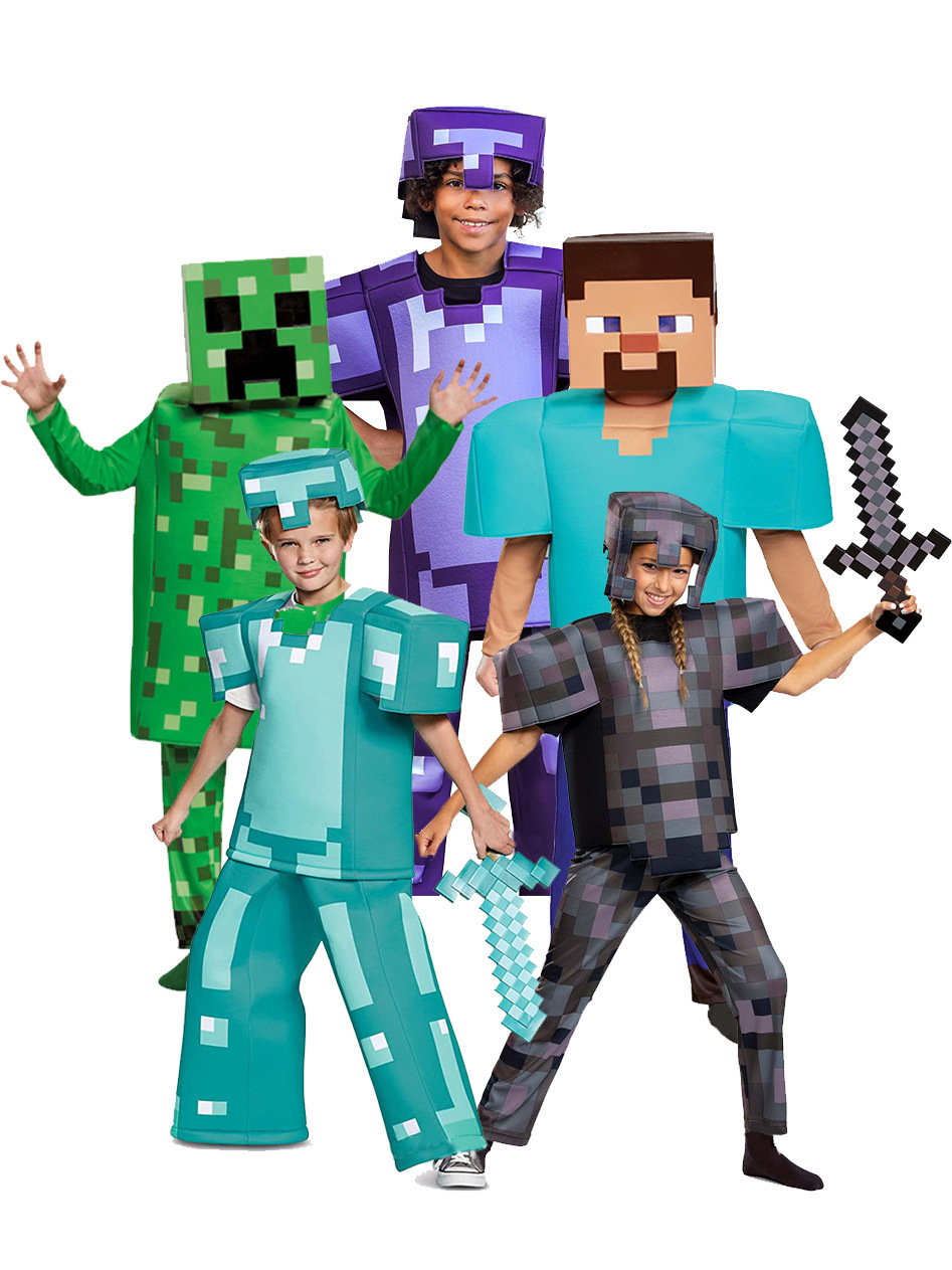 Halloween Minecra Costume Children's Cosplay Steve Kulissel's…