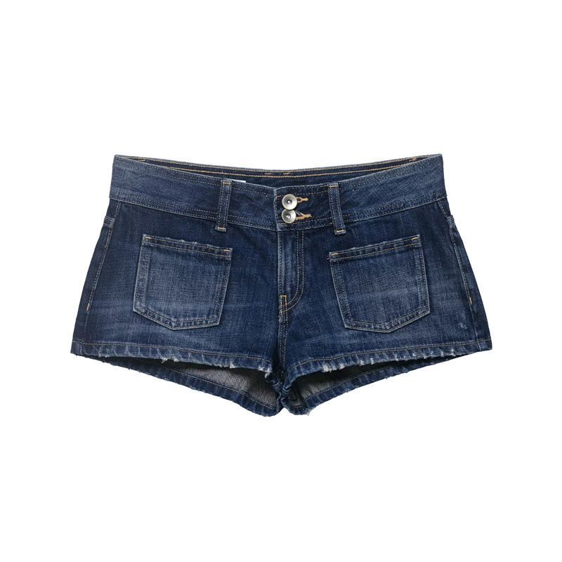 Cross-Border Foreign Trade 2026 New European and American Style Simple Low-Waist Mini Denim Shorts 0695001401