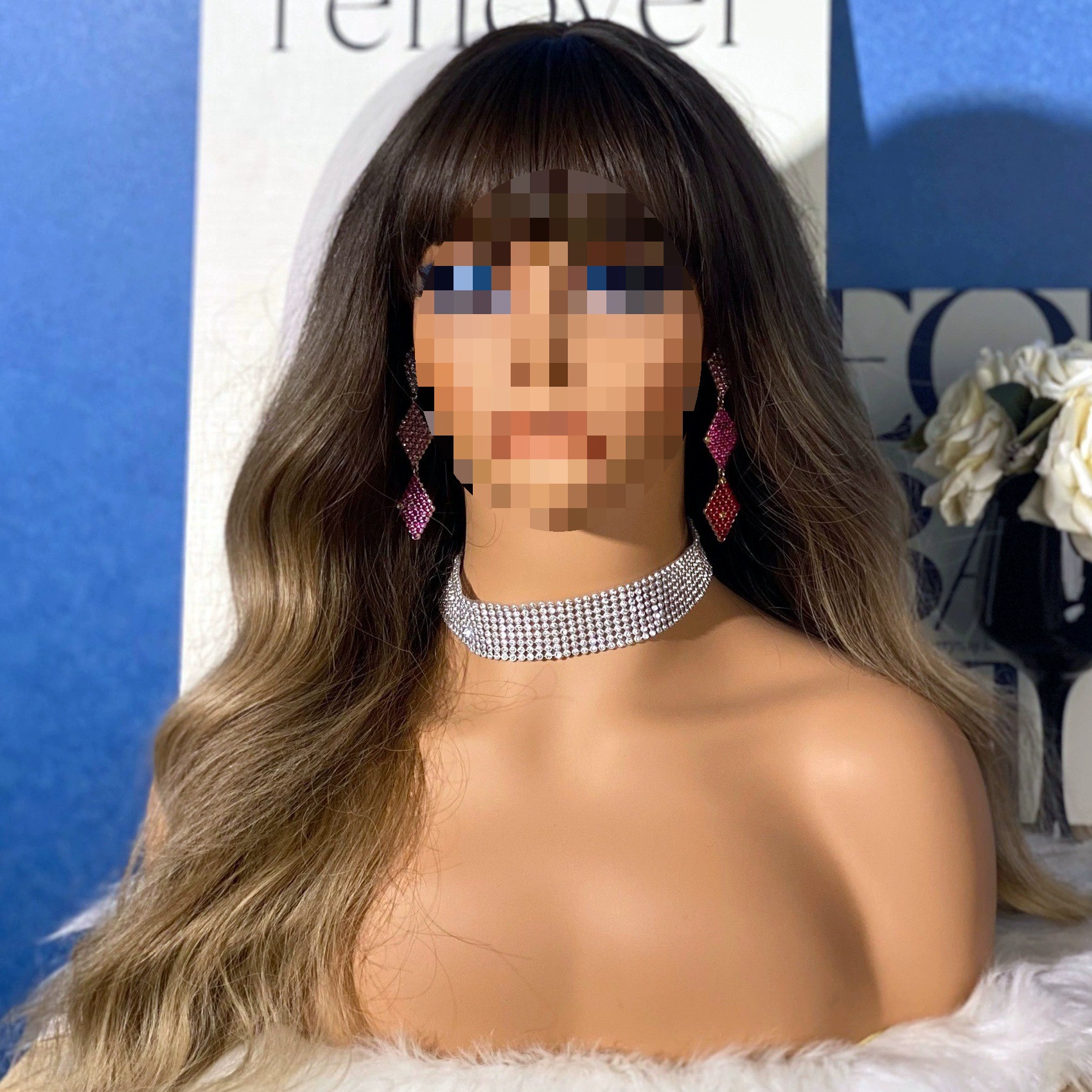 Европейская и американская модель головы для макияжа, парик, серьги, ожерелье, подставка для модели головы, модель головы для парика, модель головы.