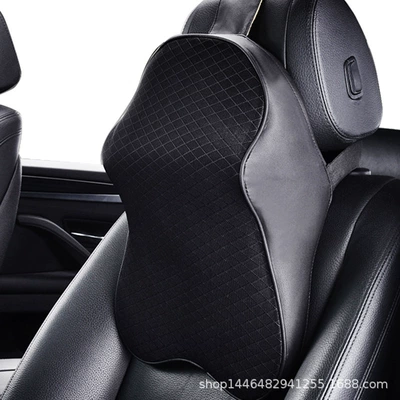 Car Headrest Headrest Lumbar Neck Pillow Car Interior Supplies Pillow Neck Pillow Car Headrest Memory Foam Headrest (Headrest) - black-headrest