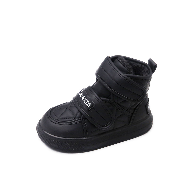 Scarponi da neve per bambini, scarpe in morbido cotone isolante, scarponi invernali medi e grandi per bambini, pane in velcro_voghion.com