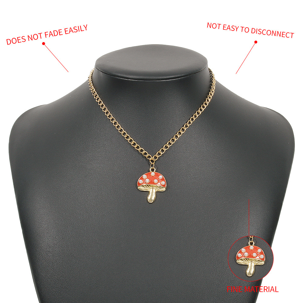 wholesale jewelry mushroom pendant necklace nihaojewelry