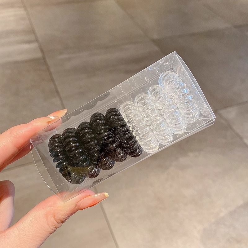 Coreano inns color gelatina alta sensación línea telefónica anillo de cabello de alta altura correa elástica anillo de cabello de cabello de cabeza adornos de cabello