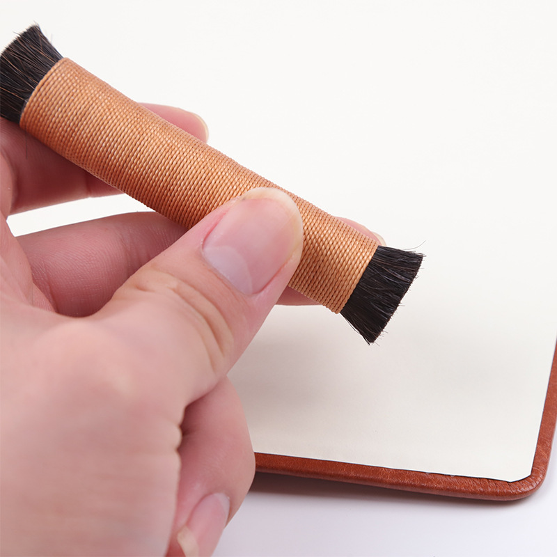 双头拓边款鬃刷棕老虎拓片印章工具篆刻石碑棕刷马鬃毛刷文玩刷子