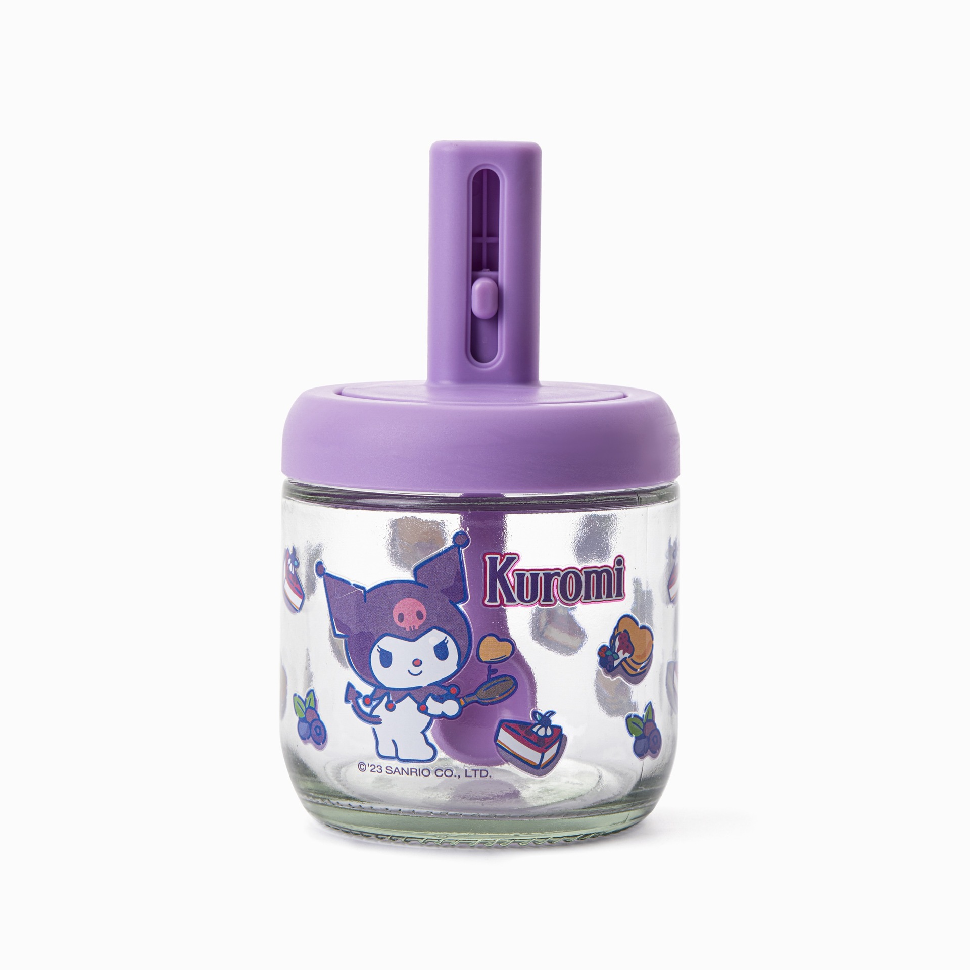 Genuine Authorized Sanrio Seasoning Jar Glass Seasoning Bottle Retractable Spoon Cover Integrated Cute Cartoon Seasoning Jar