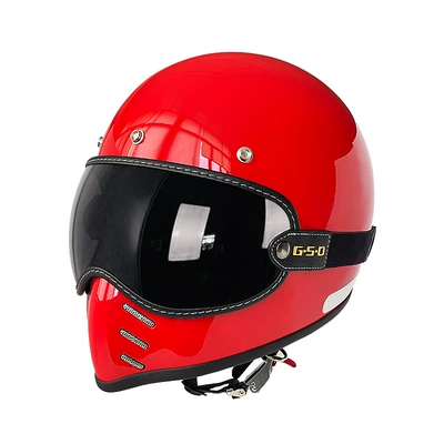 Motosiklet kaskı (dəbilqə) — Winter and All-Season Safety Helmet 3C - ferrari-red-black-tea-mirror-m55-56