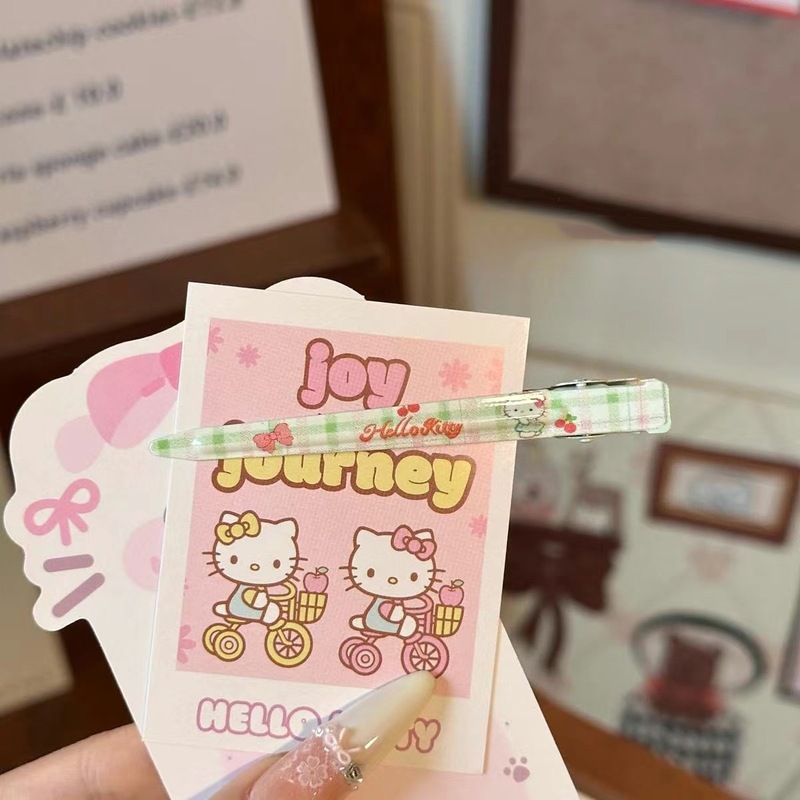 キティヘアピン、ワンラインヘアピン、超妖精かわいい漫画の頭飾り、かわいい女の子のふわふわ前髪、カッティングヘア、カモノハシクリップ|undefined