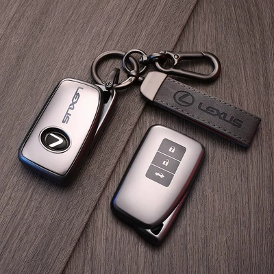 Car key bag – For lexus es200 key - type-a-gun-black-car-logo-leather-rope-8-shaped-buckle