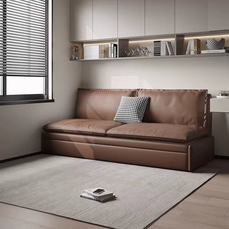 Маленький диван-кровать для квартиры двойного назначения, складной кремовый стиль, гостиная, многофункциональная ткань с кошачьими когтями, кабинет, одиночный, новый стиль 2025 года