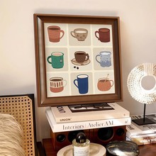 法式复古高级感客厅装饰画卧室床头斗柜桌面台面摆件画儿童房挂画