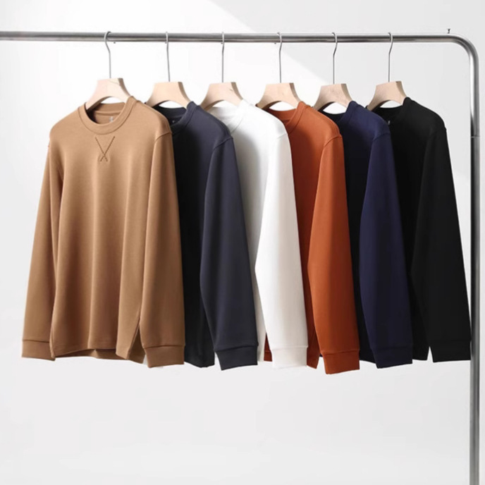 Italian Dali luxury goods! 100 Modal velvet! Light and warm! Autumn and winter men's fleece long-sleeved sweater