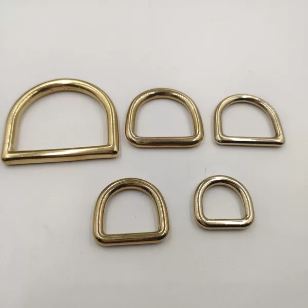 Pure Copper D-Shaped Buckle Half-Round Bag Handle Seamless D-Shaped Buckle Bag Strap D-Shaped Buckle Brass Bag Buckle DIY Leather Accessories