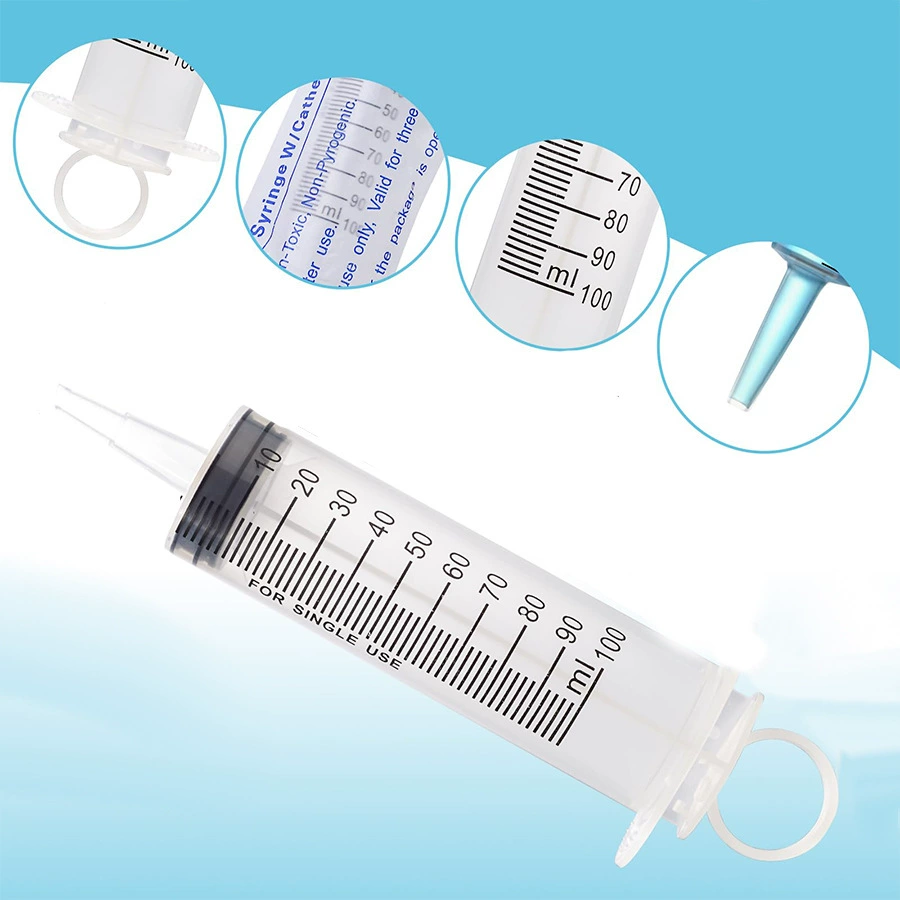 Cross-border spot large-mouthed veterinary syringe large-size straight-mouthed syringe pet feeding coarse syringe 1000ml