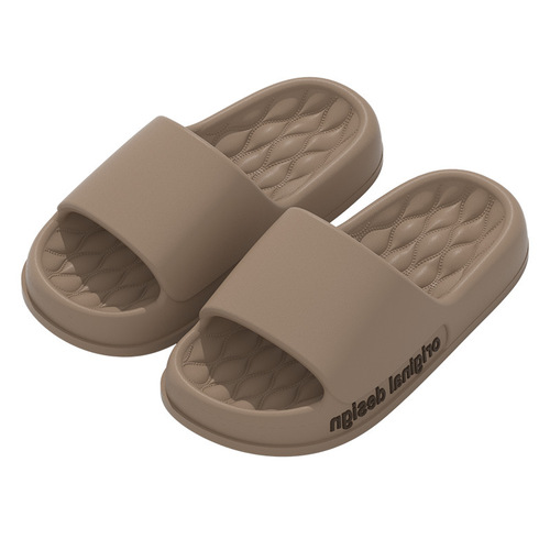 Men's Thick Sole Rubber Slippers for Bathroom, Non-Slip and Odor-Free, Home Use, with Comfortable 