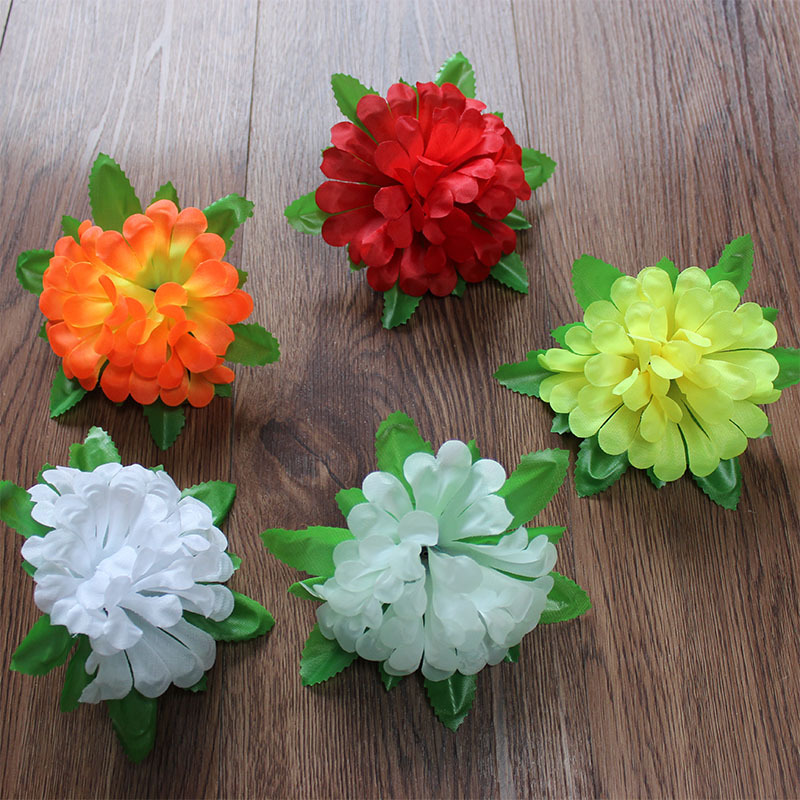 Silk flower single chrysanthemum head electronic wreath flower…