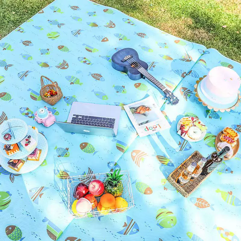 Коврик для пикника на открытом воздухе портативный водонепроницаемый влагостойкий коврик для весеннего тура Складная подушка полевая палатка для кемпинга толстый коврик