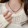 Protective amulet, woven small design fashionable necklace, advanced beads, accessory, Chinese style, simple and elegant design, high-quality style