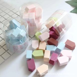 Jelly Sponge Powder Puff Pentagonal Small House Hydrophilic Non-Latex Super Soft No Powder Dry and Wet Sponge Powder Puff