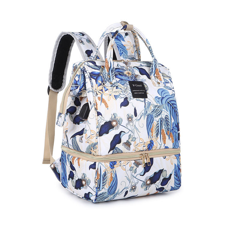 Bolsa de momia multifuncional bolsa materna e infantil Trabajo Portátil Bolsa refrigerada bolsa de leche materna Almacenamiento de leche bolsa de hielo bolsa de almuerzo de doble capa