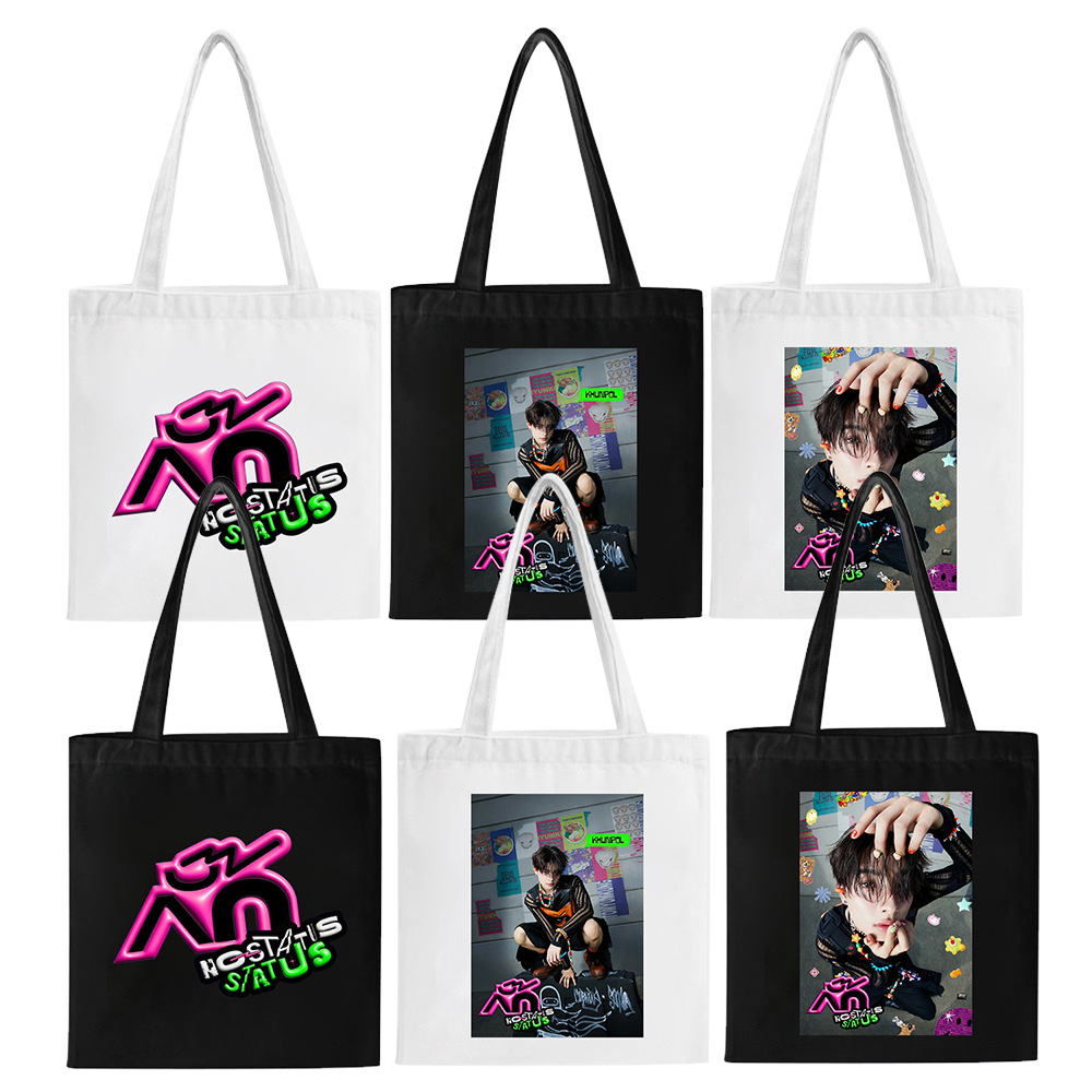 BUS男团帆布手提包拉链开袋单肩包khunpll gelboys系列应援托特包