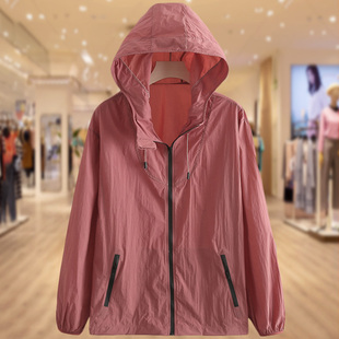 Plus Size Sports Sun Protection Clothing for Women 2024 New Summer Light and Loose Casual Hooded Jacket Ice Silk Sun Protection Clothing