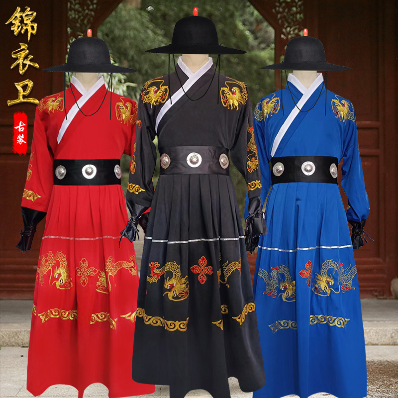 New Ming Dynasty Film and Television Ancient Coat Men's Flying Fish Clothing Jinyiwei Clothing Ming-made Tracing Python Robe Martial Arts Hanfu Performance Clothing