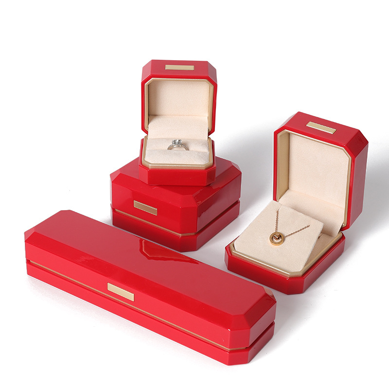 Caja de joyería lacada de alta calidad, caja de regalo de joyería, caja de anillo, collar, caja de embalaje de joyería, sensación de alta calidad image 3