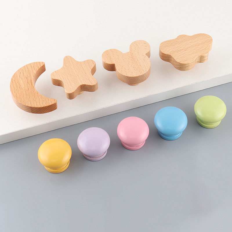 Solid wood furniture handle, wood handle, wood cabinet door handle, single hole round wood handle, wenge round handle