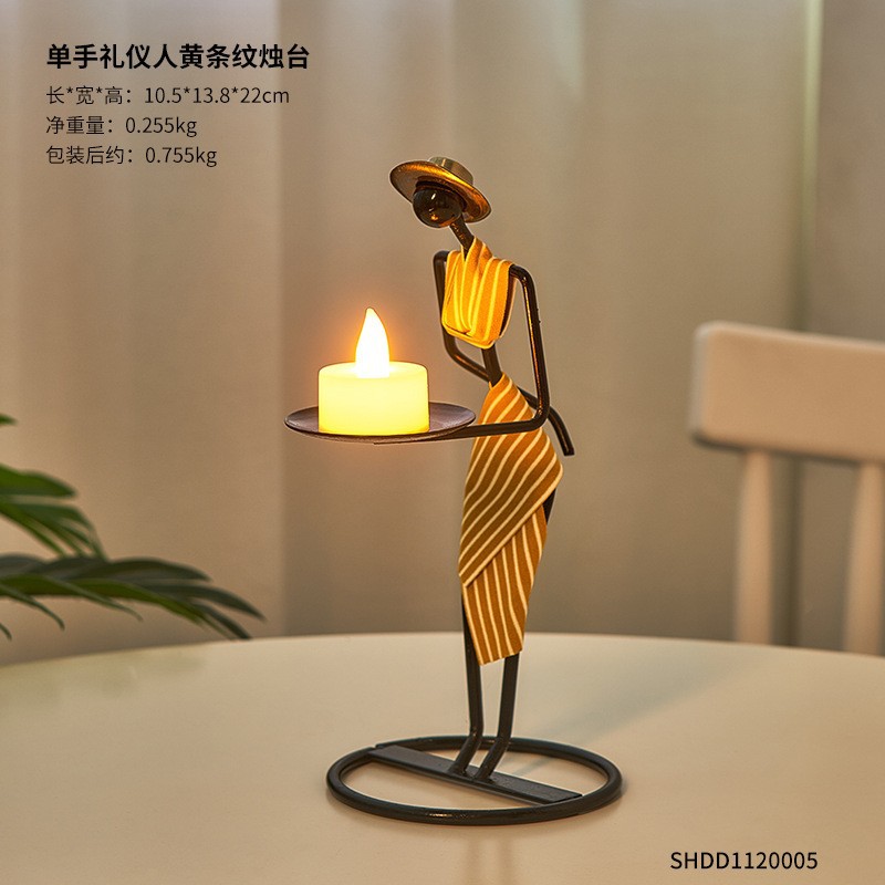 Estilo europeo personalizado creativo vela titular nórdico restaurante mesa de comedor decoración Bar decoración transfronteriza