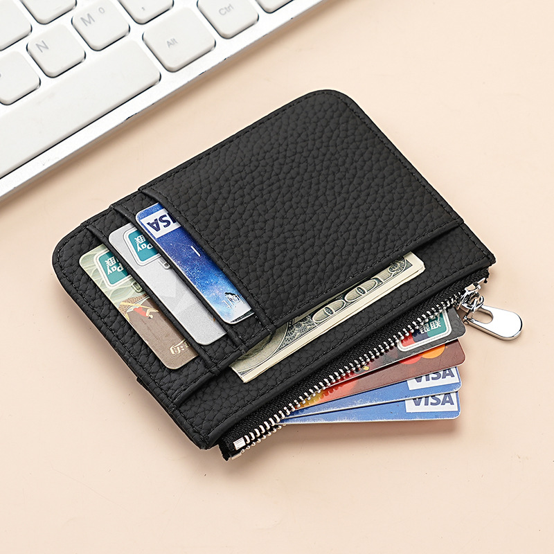 Bolsa de tarjetas de una pieza para hombres bolsas de tarjetas de cambio ultra delgadas bolsas de tarjetas