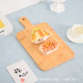 跨境木质菜板厨房便捷可挂水果面包砧板披萨牛排板烧烤盘竹木茶盘