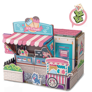 Children's DIY Dessert House Building Model Assembled Educational Toys for Boys and Girls 4-9 Years Old Gift 3D Stereo Puzzle