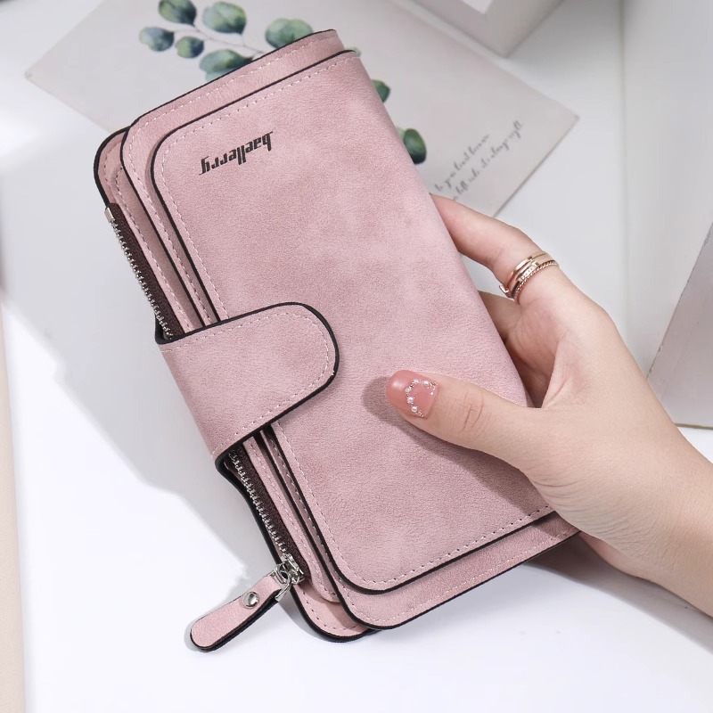 핑크색 긴 지갑