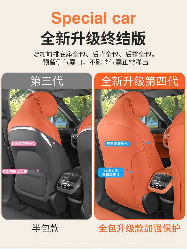 Changan Deep Blue S07 car seat cushion, all-season saddle cushion, suede full-cover breathable seat cover, specifically for Deep Blue S7