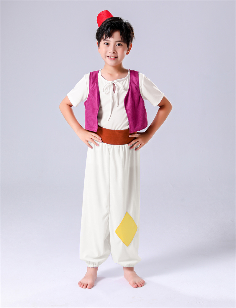 Children's Arabian Boys Aladdin Prince Role Play Stage Outfit Performance Costume Cosplay_ecoleips.com