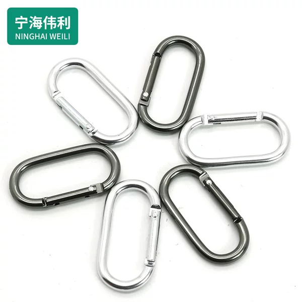 Factory Supply Outdoor Aluminum Alloy Quick Hanging Buckle Connection Ring Runway Backpack External Hook Oval Hook Mountaineering Buckle
