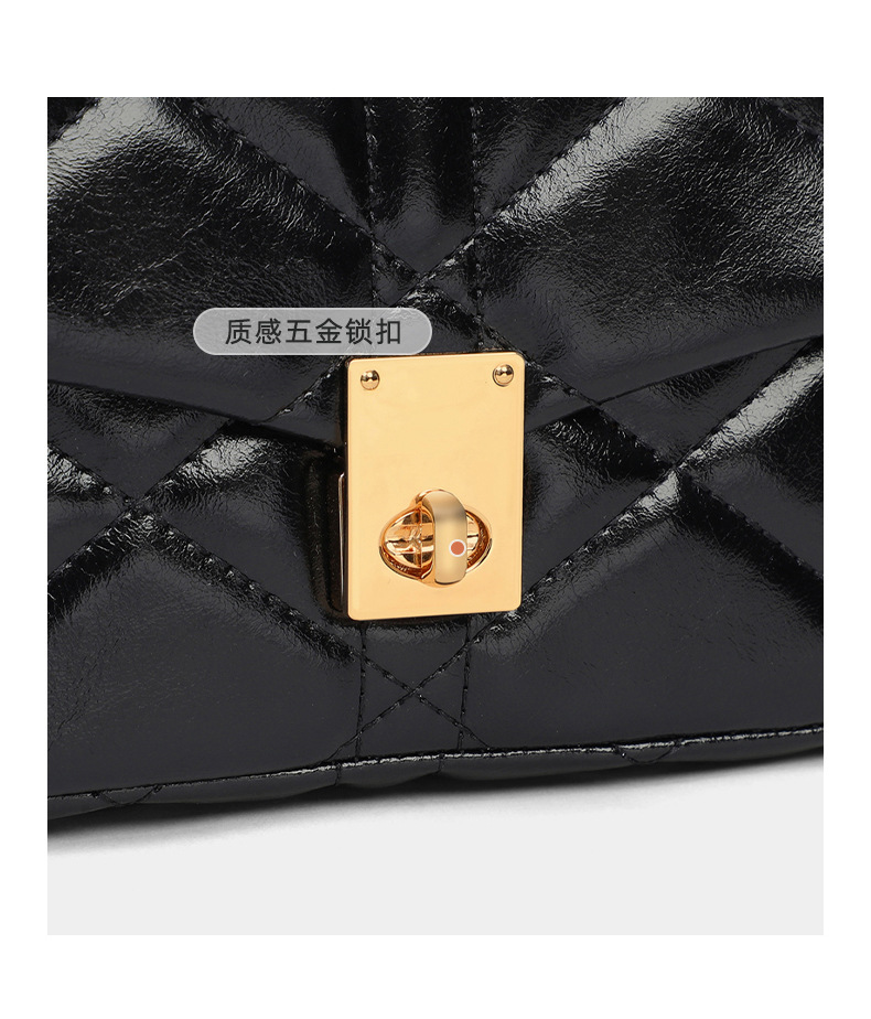 Túi đeo chéo nữ dây xích thời trang nhỏ gọn — đen, Lời bài hát: Black (Public Version) chi tiết 12